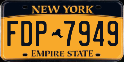 NY license plate FDP7949