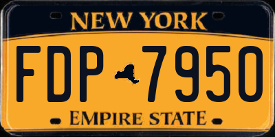 NY license plate FDP7950