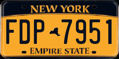 NY license plate FDP7951
