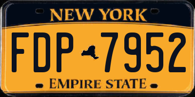 NY license plate FDP7952
