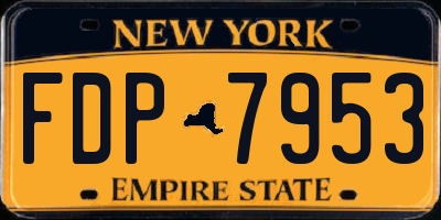 NY license plate FDP7953