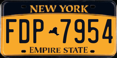 NY license plate FDP7954