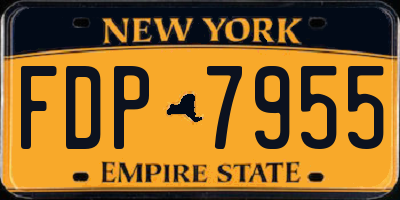 NY license plate FDP7955
