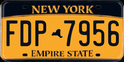 NY license plate FDP7956