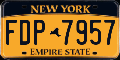 NY license plate FDP7957