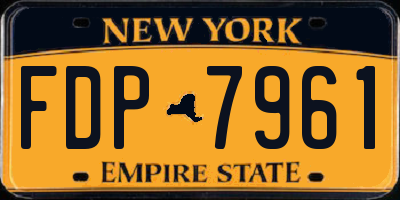 NY license plate FDP7961