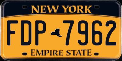NY license plate FDP7962