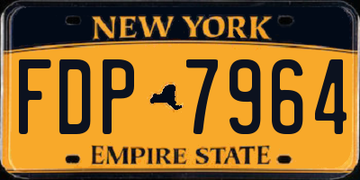 NY license plate FDP7964
