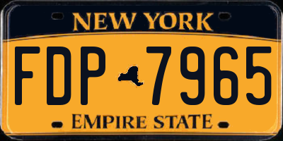 NY license plate FDP7965