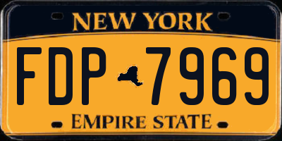 NY license plate FDP7969