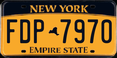 NY license plate FDP7970