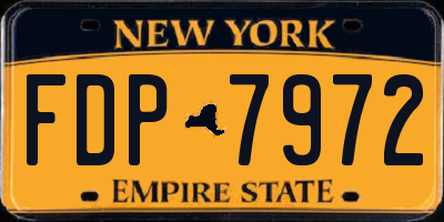 NY license plate FDP7972