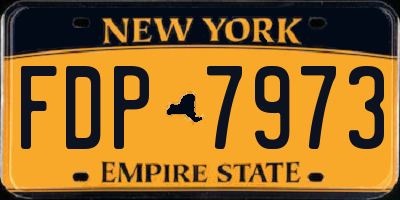 NY license plate FDP7973