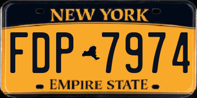 NY license plate FDP7974