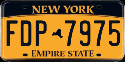 NY license plate FDP7975