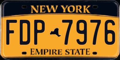 NY license plate FDP7976