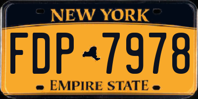 NY license plate FDP7978