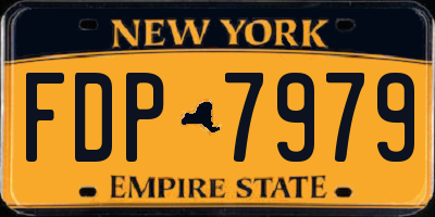 NY license plate FDP7979