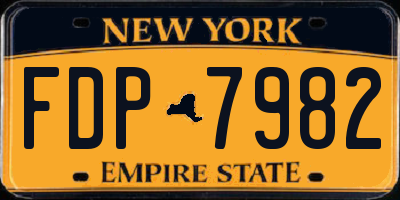 NY license plate FDP7982