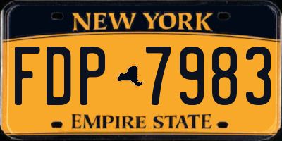 NY license plate FDP7983