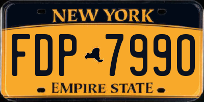 NY license plate FDP7990