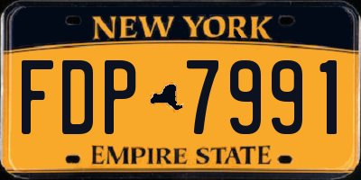 NY license plate FDP7991