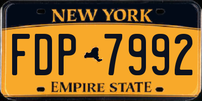 NY license plate FDP7992