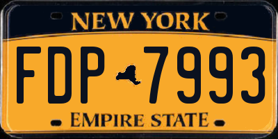 NY license plate FDP7993