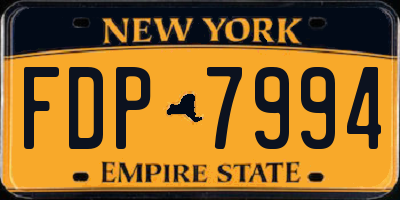 NY license plate FDP7994