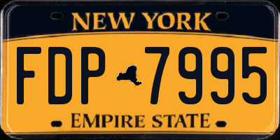 NY license plate FDP7995