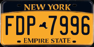 NY license plate FDP7996