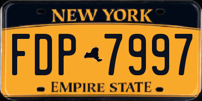 NY license plate FDP7997