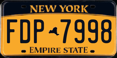 NY license plate FDP7998
