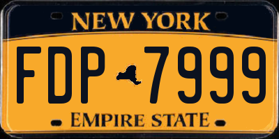NY license plate FDP7999