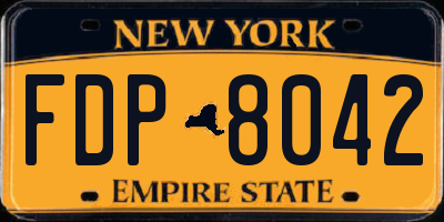 NY license plate FDP8042