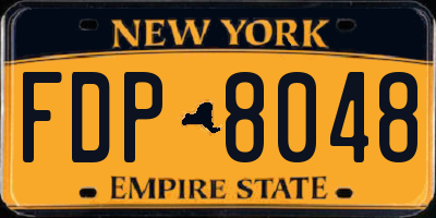 NY license plate FDP8048