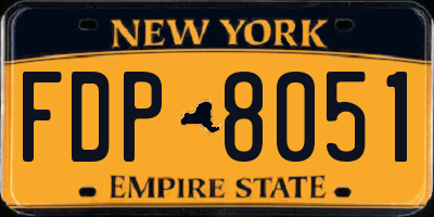 NY license plate FDP8051