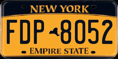 NY license plate FDP8052