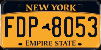 NY license plate FDP8053