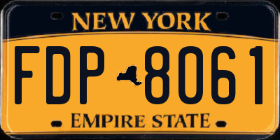 NY license plate FDP8061