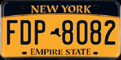 NY license plate FDP8082