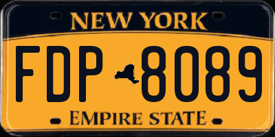 NY license plate FDP8089