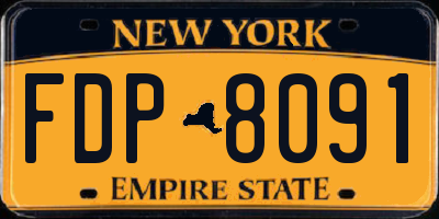 NY license plate FDP8091