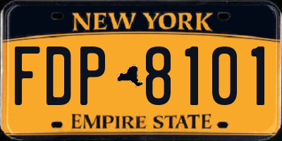 NY license plate FDP8101