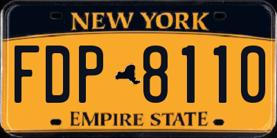 NY license plate FDP8110