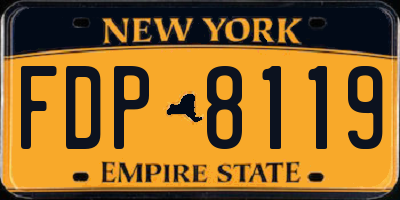 NY license plate FDP8119