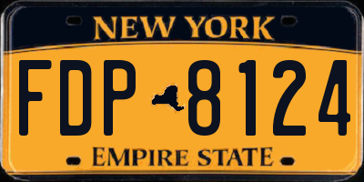 NY license plate FDP8124