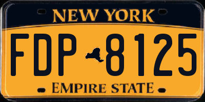 NY license plate FDP8125