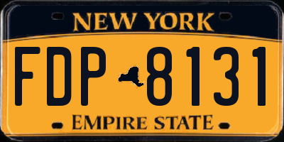NY license plate FDP8131
