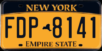 NY license plate FDP8141